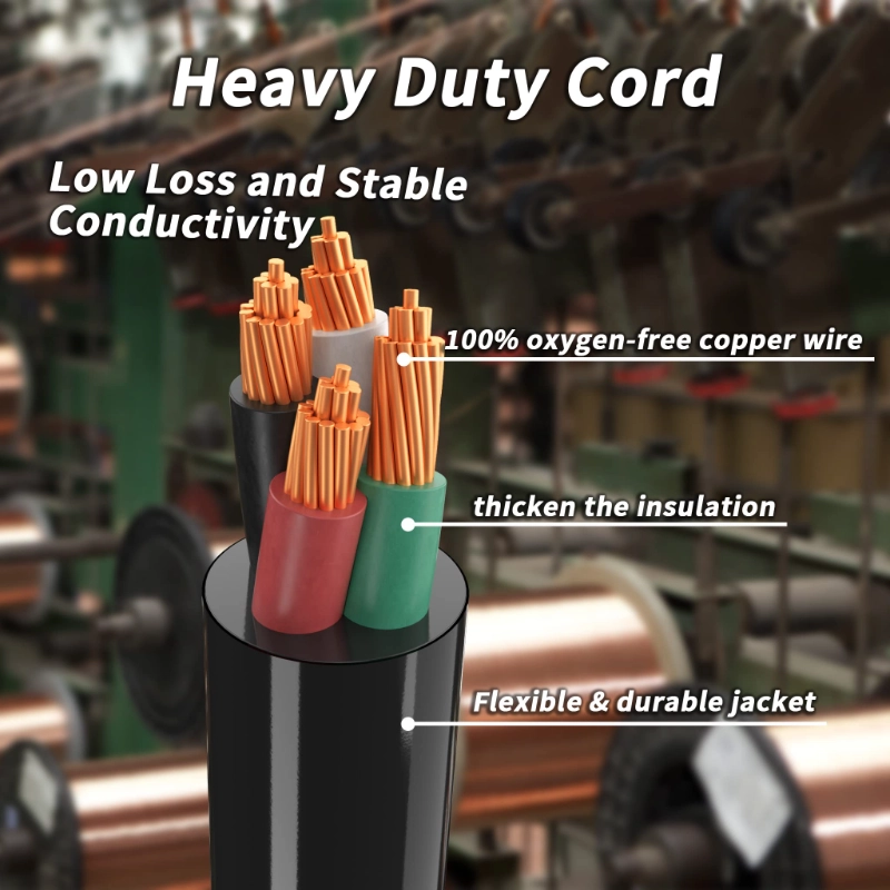 4 Prong Dryer Cord 30 AMP Black, 10/4 Gauge Dryer Extension Cord Heavy Duty-Vantecable