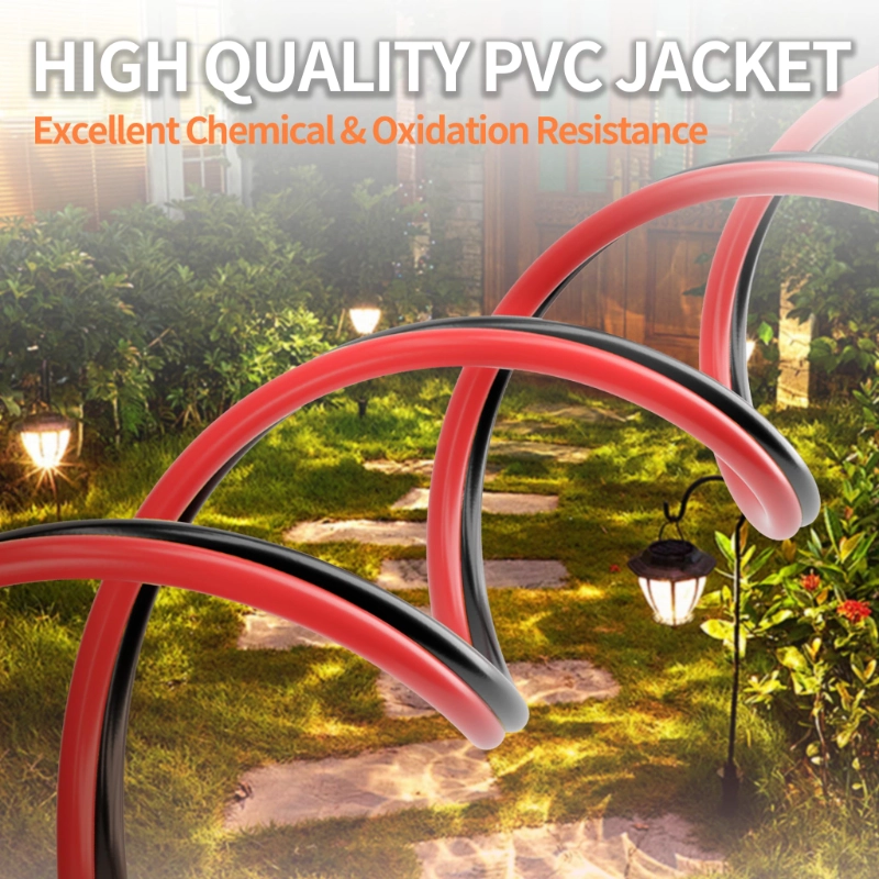 16 Gauge Wire, 16AWG Automotive Electrical Wire 50FT 2 Conductor Red Black 12V/24V DC Cable LED Strips Extension Cord-Vantecable