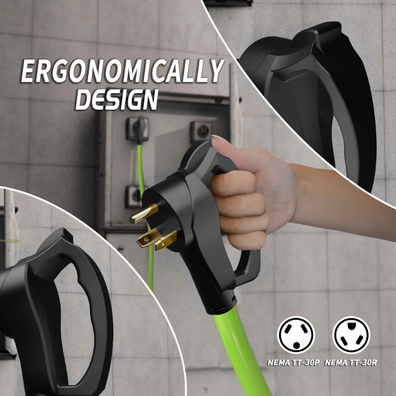 30 FT 30 Amp RV Extension Cord Outdoor with Grip Handle-Vantecable