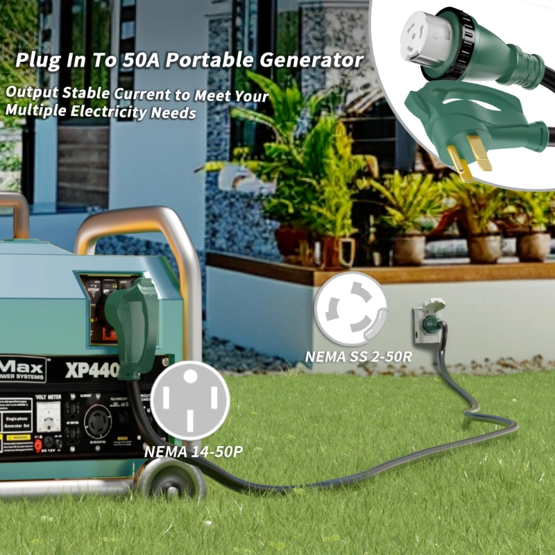 50 Amp Generator Cord, 15FT 50 Amp RV Extension Cord with Twist Lock-Vantecable