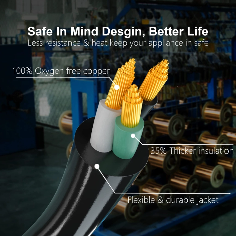 3 Prong 30 Amp Generator Cord 25 Feet Heavy Duty,NEMA L5-30P/L5-30R 10 Gauge-Vantecable