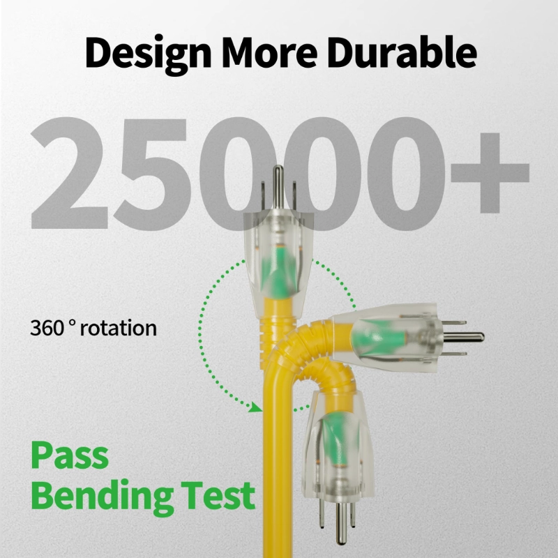 6 Ft 10/3 Outdoor Extension Cord Waterproof Heavy Duty 10 Gauge 3 Prong-Vantecable