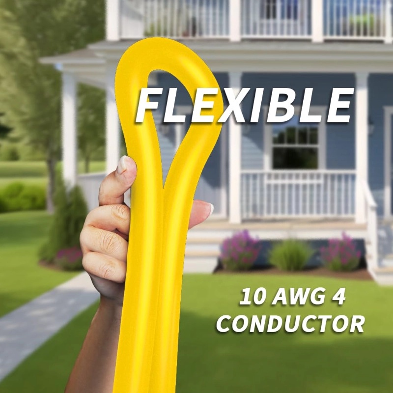 10FT 30 Amp Generator Extension Cord 4 Prong, NEMA L14-30P/L14-30R 10 Gauge-Vantecable