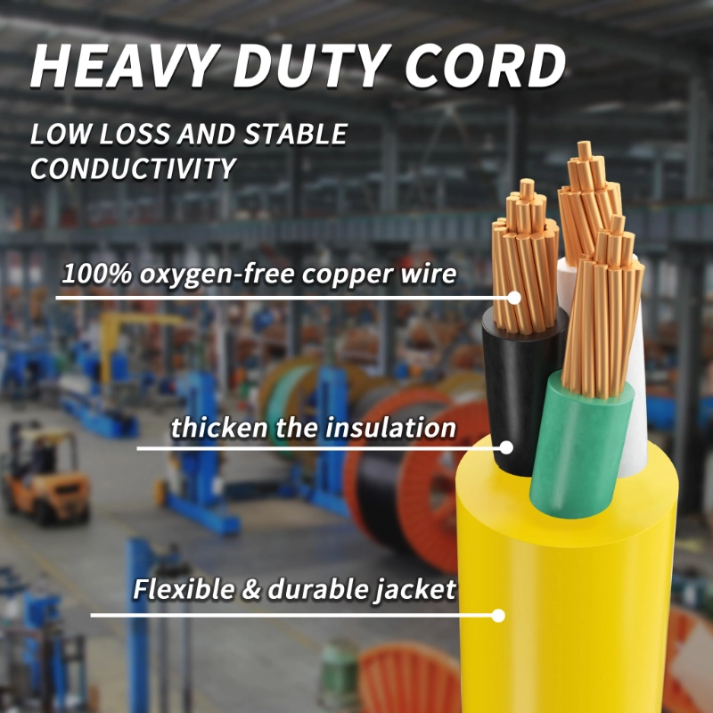 12/3 Gauge Outdoor Extension Cord with Multiple Outlets Light Indicator-Vantecable