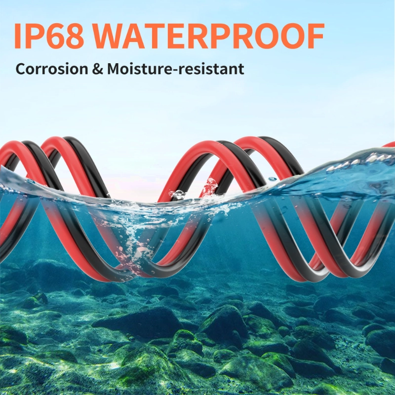 16 Gauge Wire, 16AWG Automotive Electrical Wire 50FT 2 Conductor Red Black 12V/24V DC Cable LED Strips Extension Cord-Vantecable