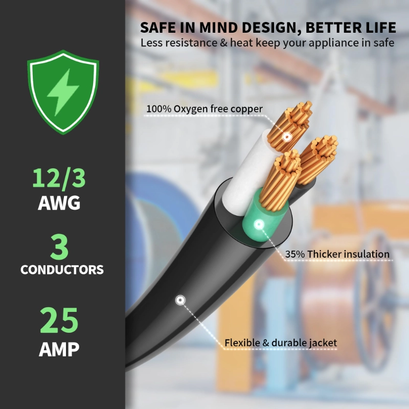 25 AMP 25ft Welder Extension Cord Outdoor 12 Gauge-Vantecable