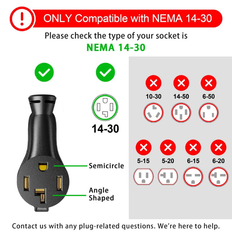 30 AMP 4 Prong Dryer Cord 25 FT Outdoor Black, 10/4 Gauge Dryer Extension Cord Heavy Duty-Vantecable