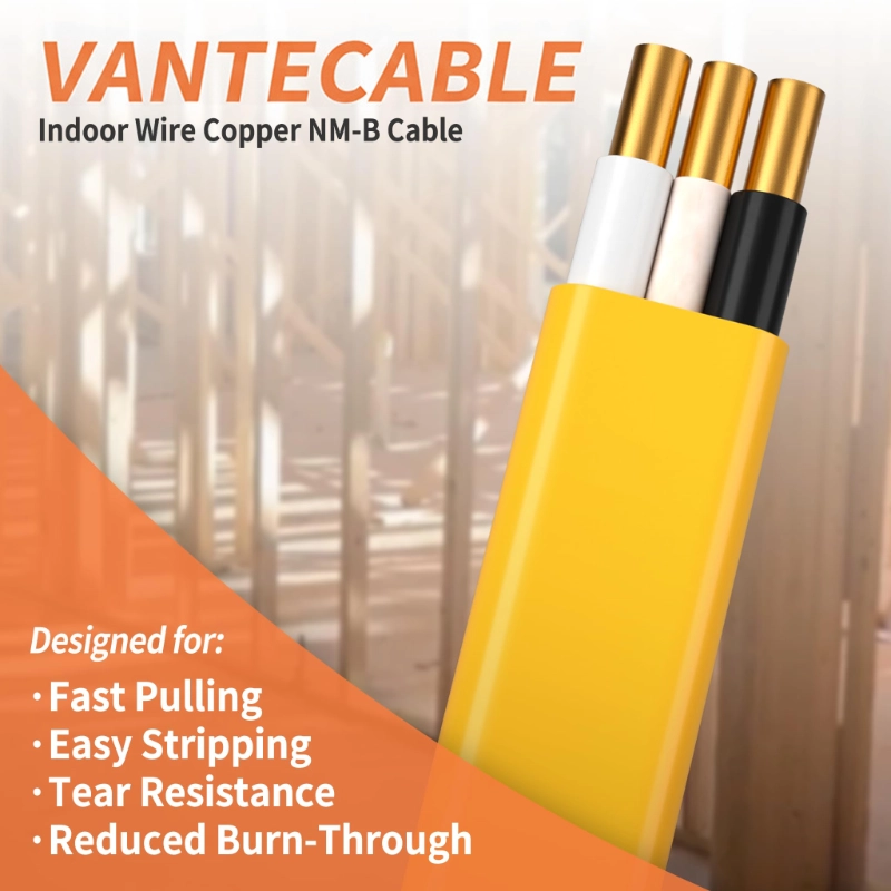 Electrical Wire 12 Gauge Wire 2 Conductors Non-Metallic with Ground Wire-Vantecable