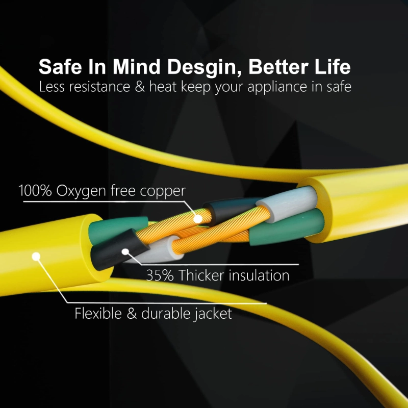 25 ft 14/3 Gauge Heavy Duty Outdoor Extension Cord Waterproof with Lighted-Vantecable