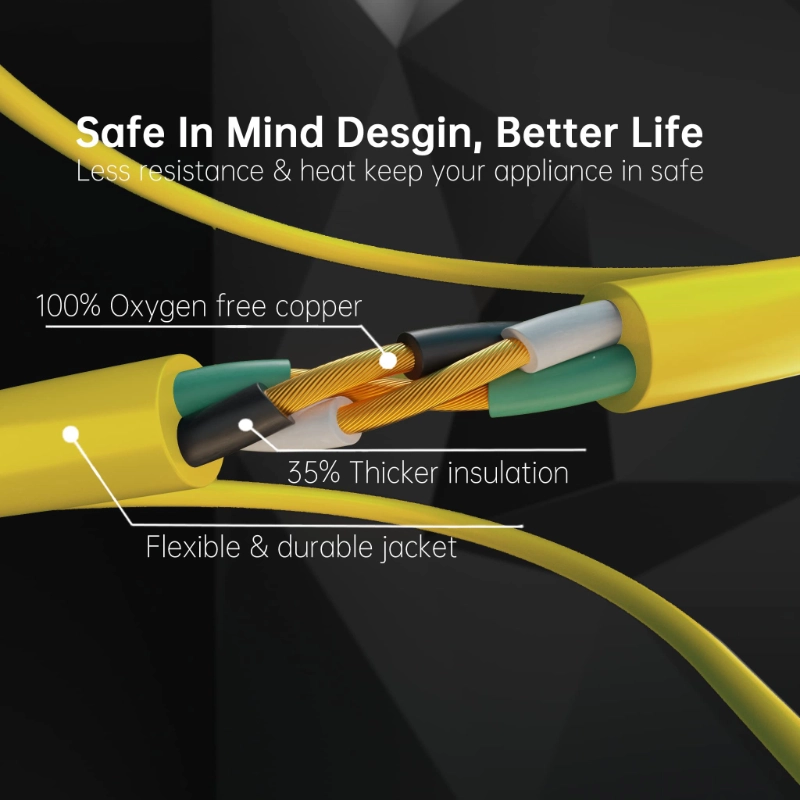 Indoor Outdoor Extension Cord 50 ft Waterproof-Vantecable