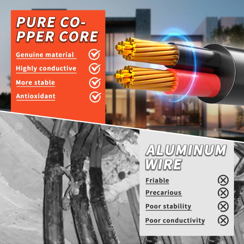 25FT 14 Gauge 2 Conductor Copper Electrical Wire-Vantecable