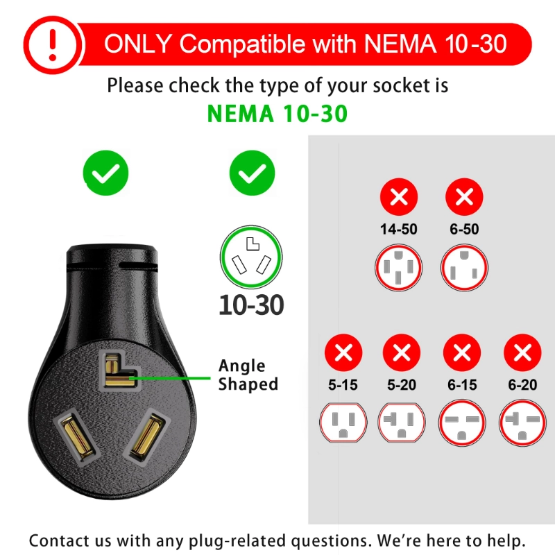 30 AMP 3 Prong Dryer Cord 25 FT Outdoor Black, 10/3 Gauge Dryer Extension Cord Heavy Duty-Vantecable