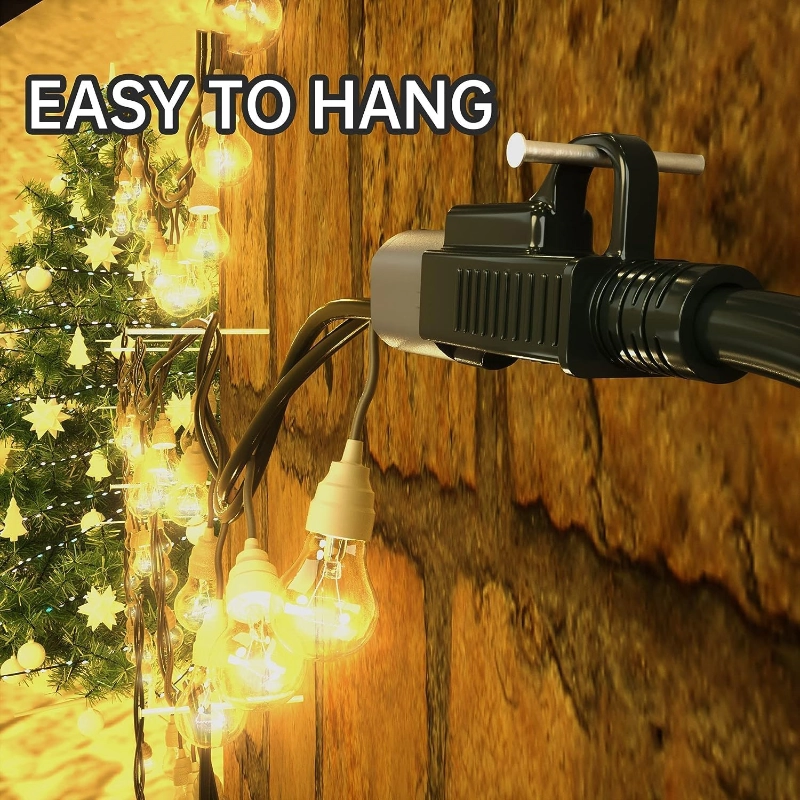 Outdoor Black Extension Cord 50 ft Waterproof,ETL Listed-Vantecable