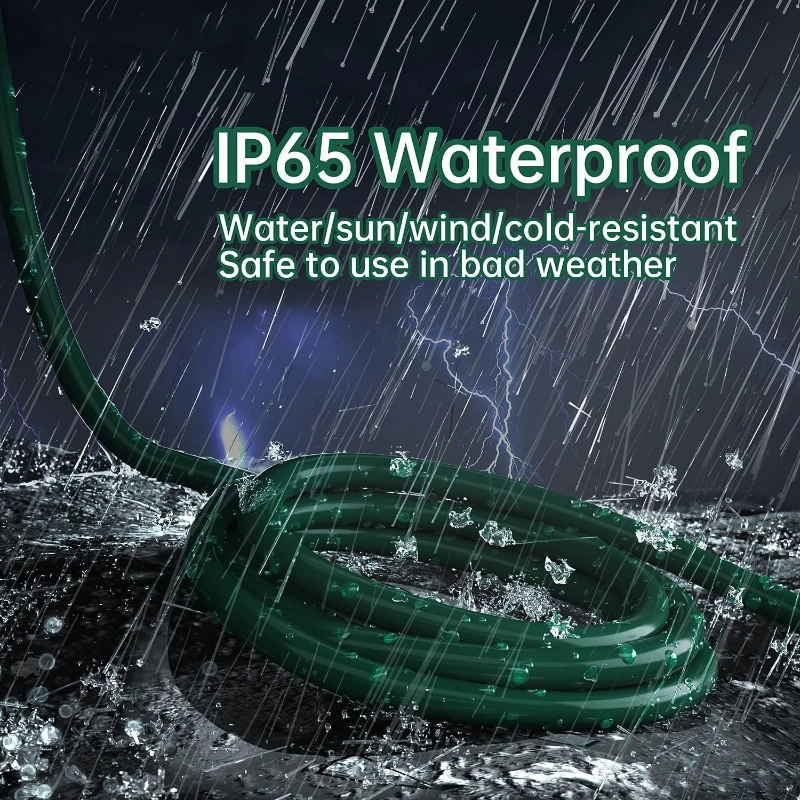 Indoor Outdoor Green Extension Cord 50 ft Waterproof-Vantecable