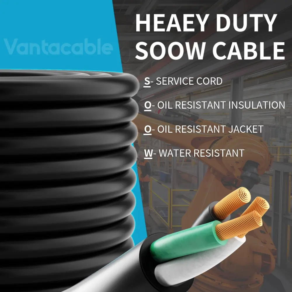 [25ft to 150ft] 10/3 Gauge Bulk Electrical Wire, 600V Extreme Duty 3 Conductor Rubber Cable,black,Waterproof,ETL,flexible