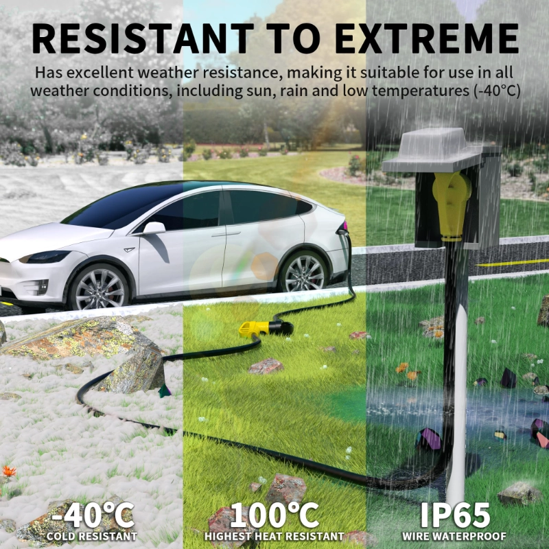 30 Amp RV Extension Cord 15 FT Outdoor with Grip Handle-Vantecable