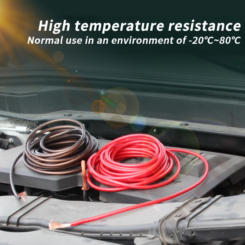 8/4/0 Gauge 25ft Each-Black/Red CCA Wire-Vantecable