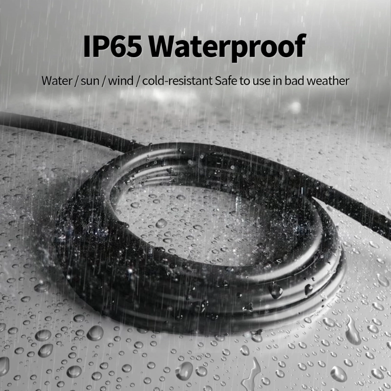 25FT 16 Gauge Black Outdoor Extension Cord Waterproof-Vantecable