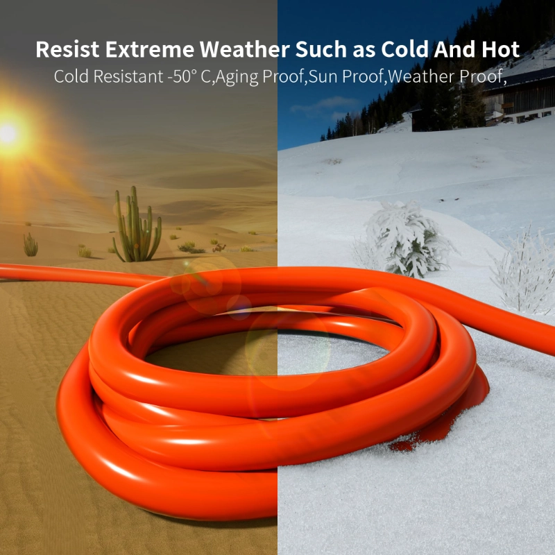 12/3 Gauge Heavy Duty Outdoor Extension Cord 50 ft Waterproof with Lighted end-Vantecable