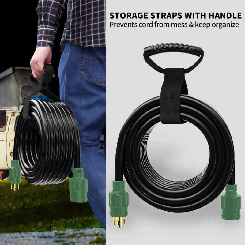 20 FT 30 Amp Generator Extension Cord 4 Prong-Vantecable