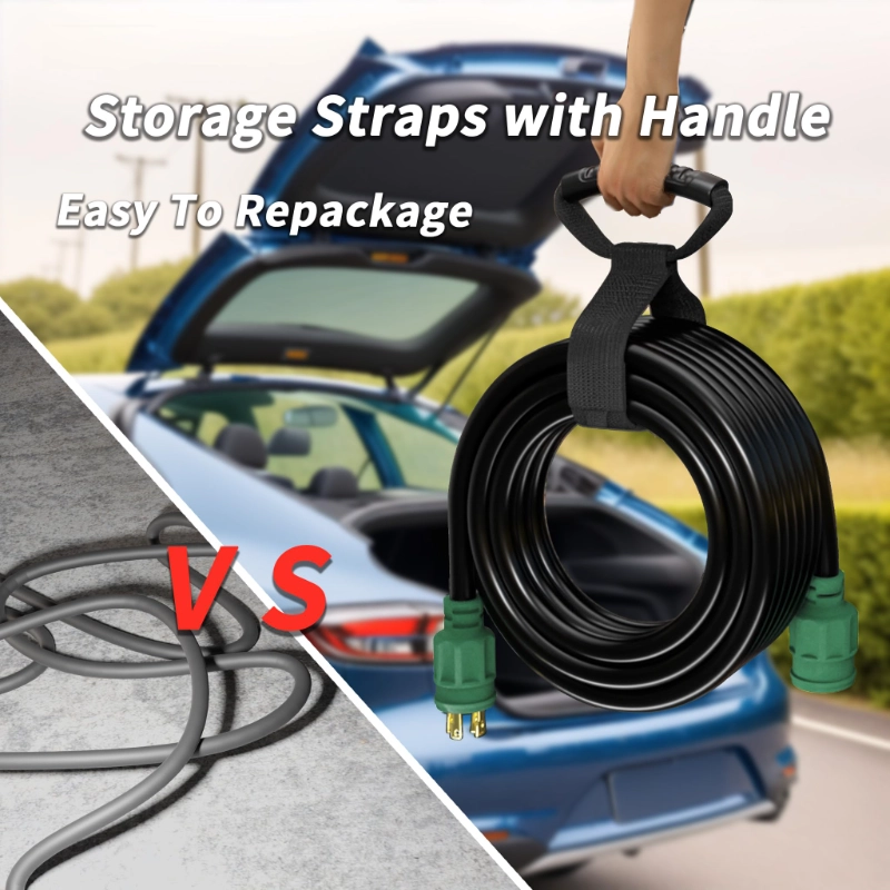 25FT 30 Amp Generator Extension Cord 4 Prong, NEMA L14-30P/L14-30R 10 Gauge-Vantecable