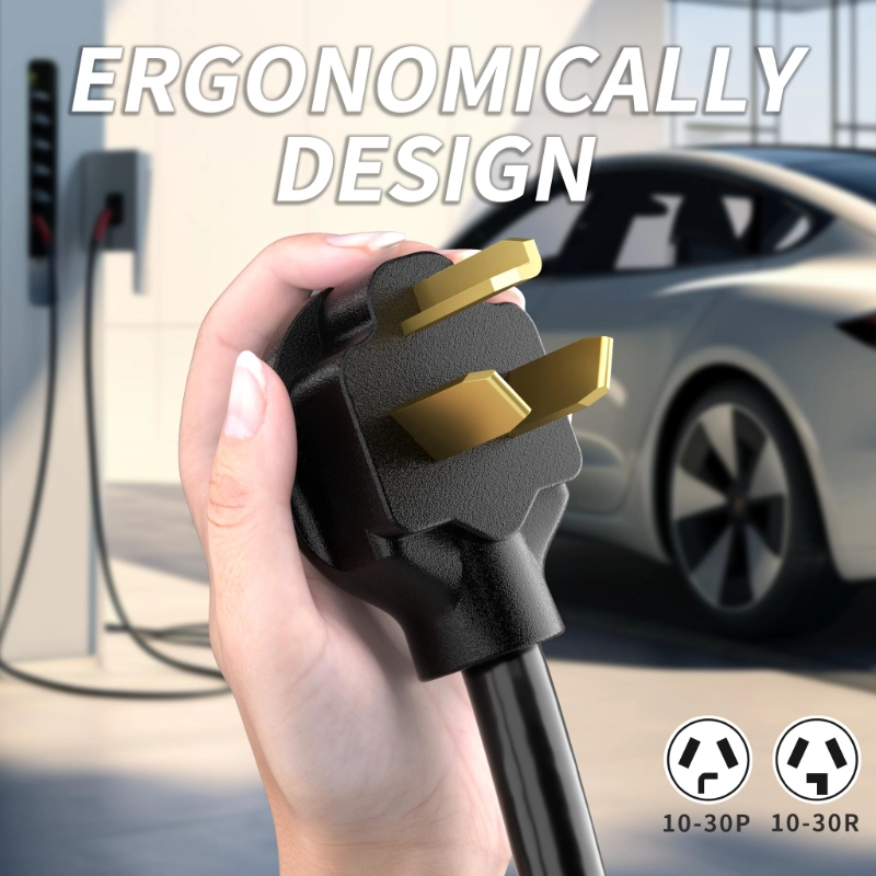 30 AMP 3 Prong Dryer Cord 25 FT Outdoor Black, 10/3 Gauge Dryer Extension Cord Heavy Duty-Vantecable