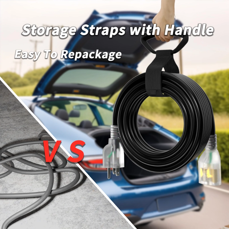 25ft 10/3 Gauge Outdoor Extension Cord Waterproof with Lighted Indicator-Vantecable