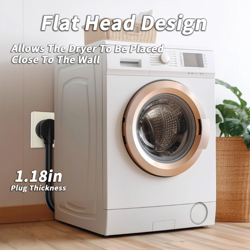 4 Prong Dryer Cord 30 AMP Black, 10/4 Gauge Dryer Extension Cord Heavy Duty-Vantecable