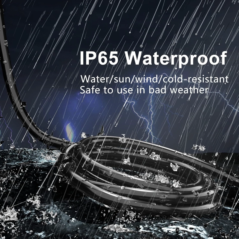 Outdoor Black Extension Cord 50 ft Waterproof,ETL Listed-Vantecable