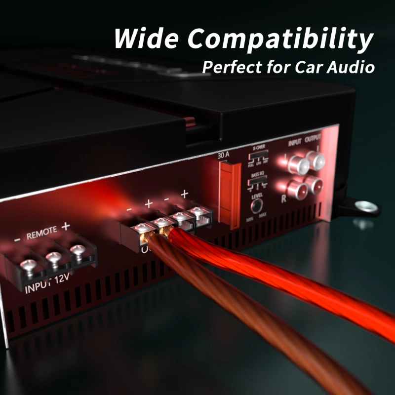 8/4/0 Gauge 25ft Each-Black/Red CCA Wire-Vantecable