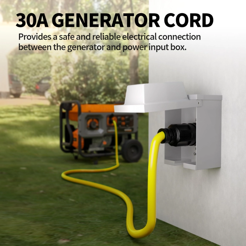 30-Amp Generator Extension Cord (50 Feet) 4-Prong 125/250V 7500W-Vantecable