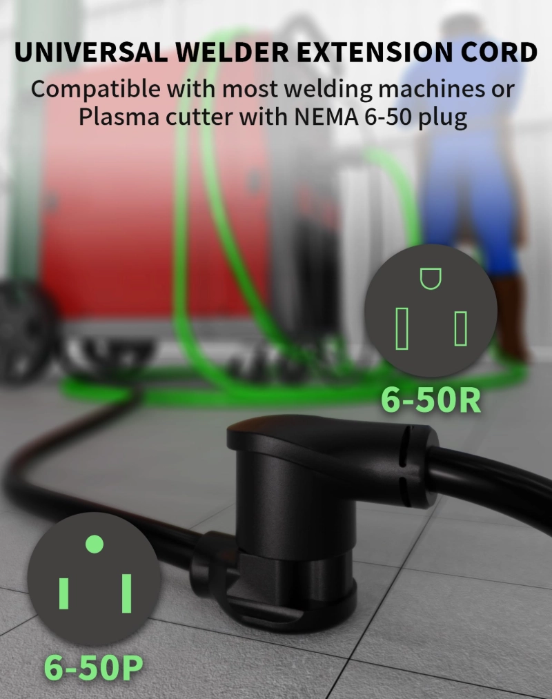 25 AMP 25ft Welder Extension Cord Outdoor 12 Gauge-Vantecable