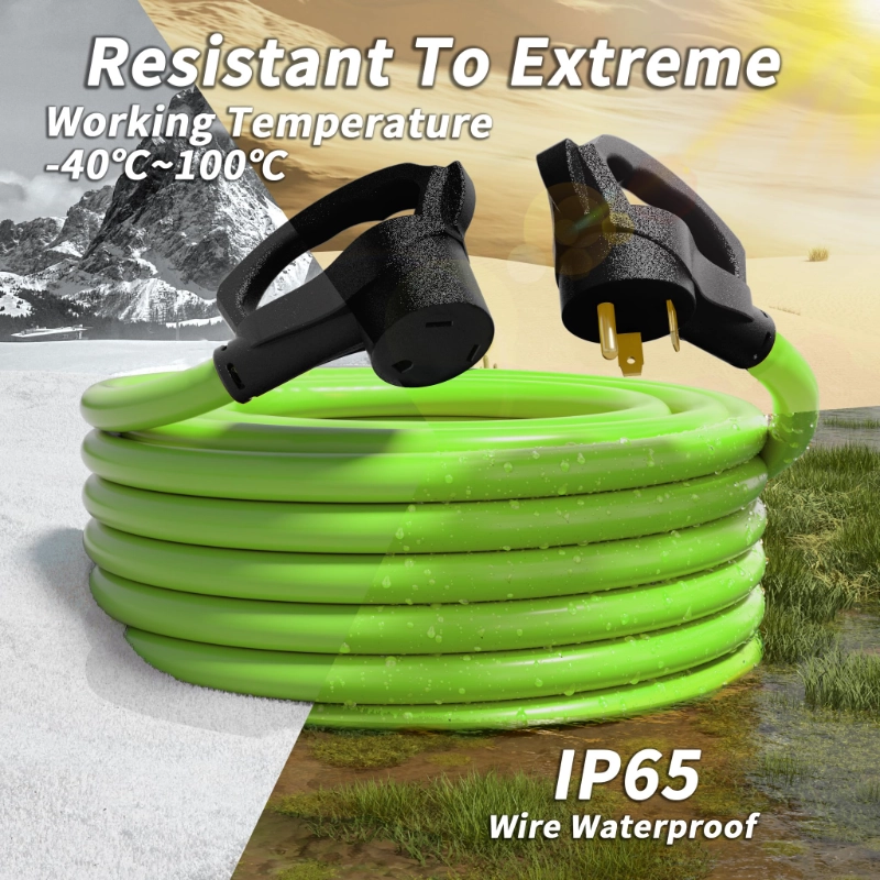 30 FT 30 Amp RV Extension Cord Outdoor with Grip Handle-Vantecable
