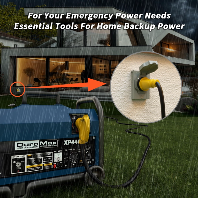 50 Amp Generator Cord, 10FT 50 Amp RV Extension Cord with Twist Lock-Vantecable