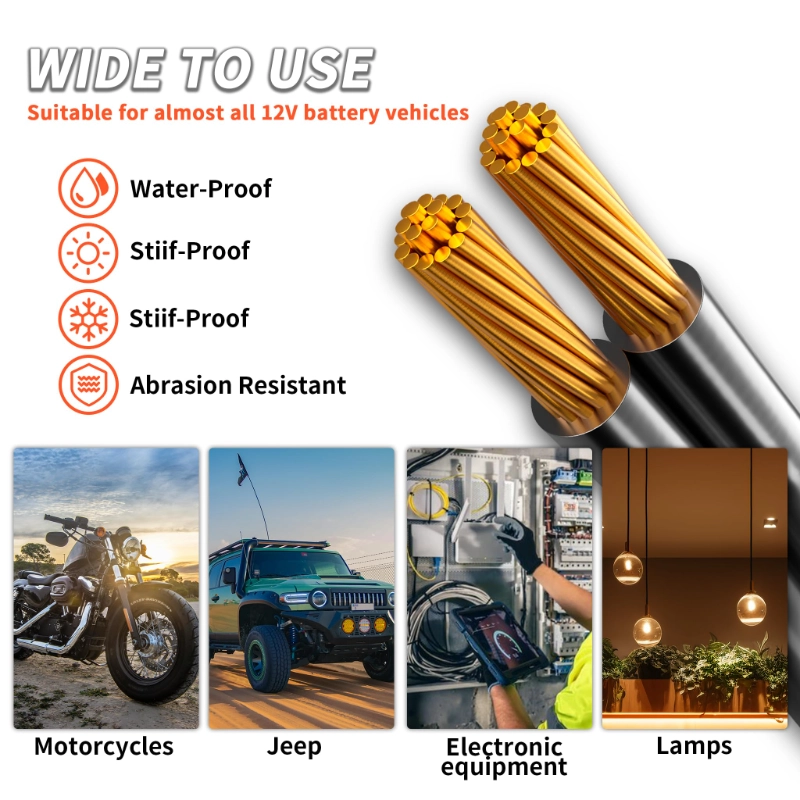 200FT 16/2 Low Voltage Landscape Lighting Copper Wire,16 Gauge 2 Conductor Wire-Vantecable