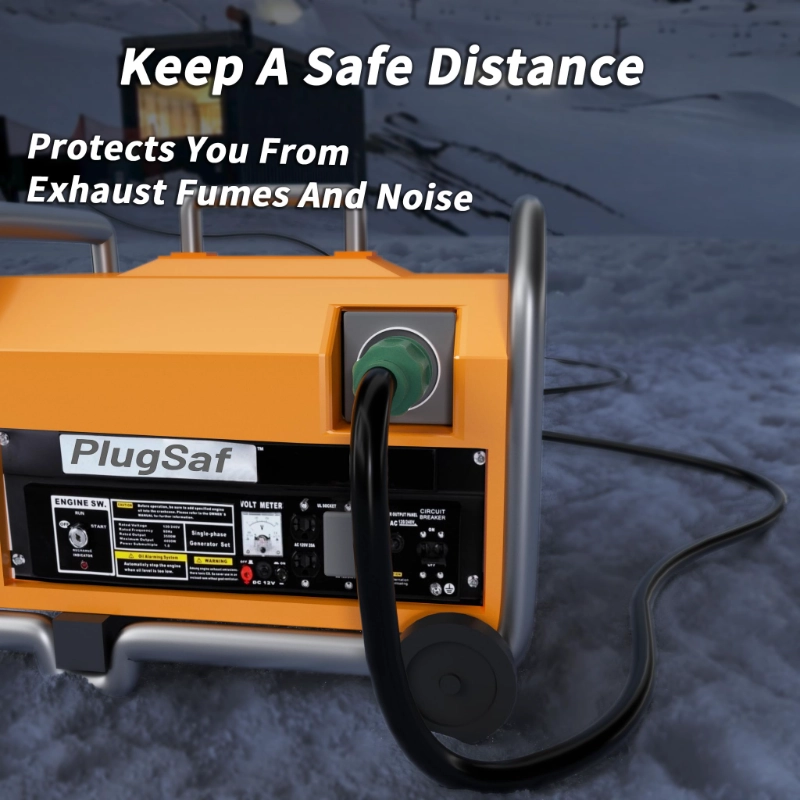 25FT 30 Amp Generator Extension Cord 4 Prong, NEMA L14-30P/L14-30R 10 Gauge-Vantecable