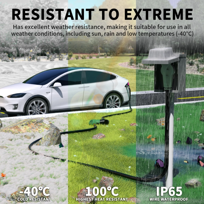 NEMA 14-50P to NEMA 14-50R 50 Amp RV/EV Extension Cord 15 FT Outdoor with Grip Handle-Vantecable