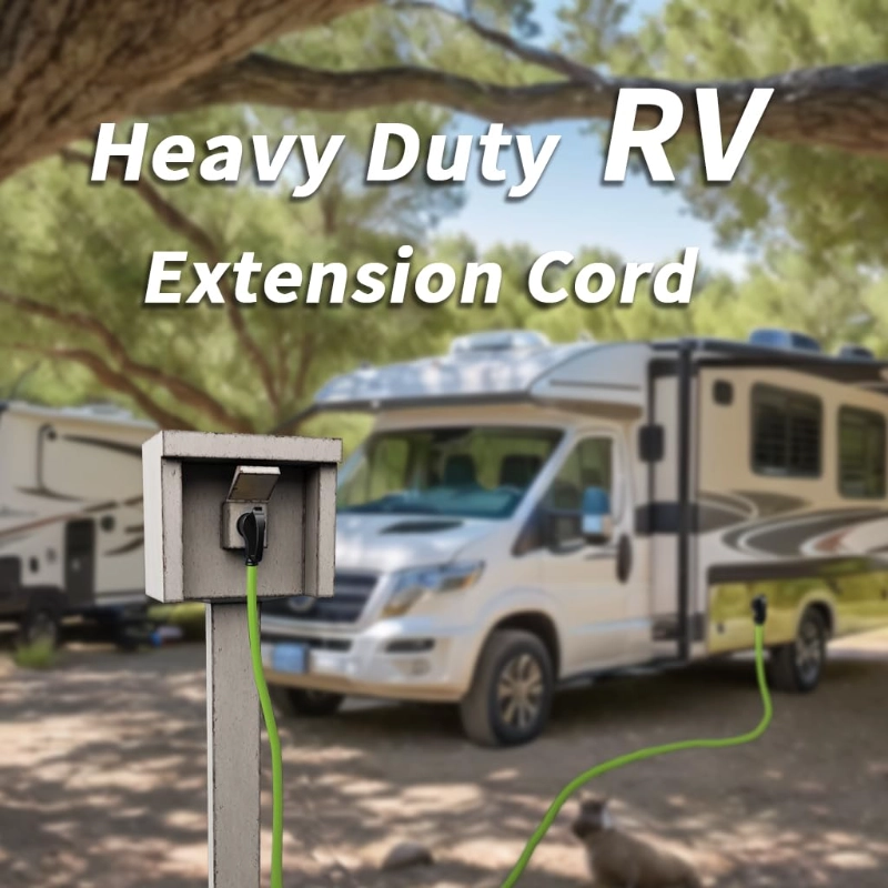 30 FT 30 Amp RV Extension Cord Outdoor with Grip Handle-Vantecable
