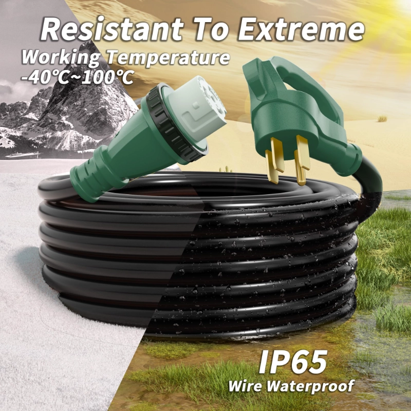 50 Amp Generator Cord, 15FT 50 Amp RV Extension Cord with Twist Lock-Vantecable