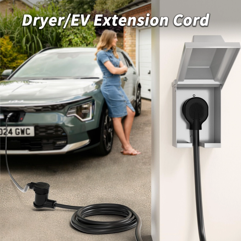 30 AMP 3 Prong Dryer Cord 25 FT Outdoor Black, 10/3 Gauge Dryer Extension Cord Heavy Duty-Vantecable