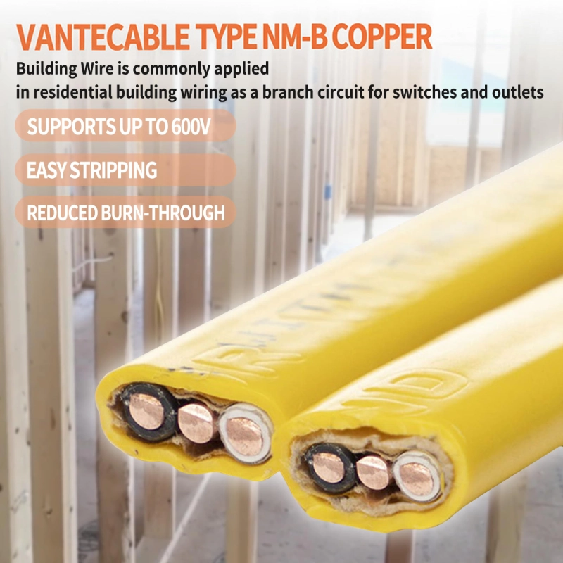 Electrical Wire 12 Gauge Wire 2 Conductors Non-Metallic with Ground Wire-Vantecable