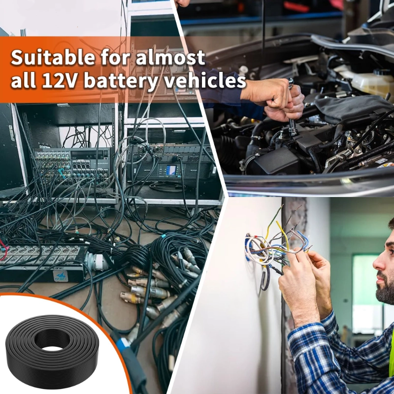 30FT 16 Gauge Wire 2 Conductor Electrical Wire, 16 AWG Cable Stranded PVC-Vantecable