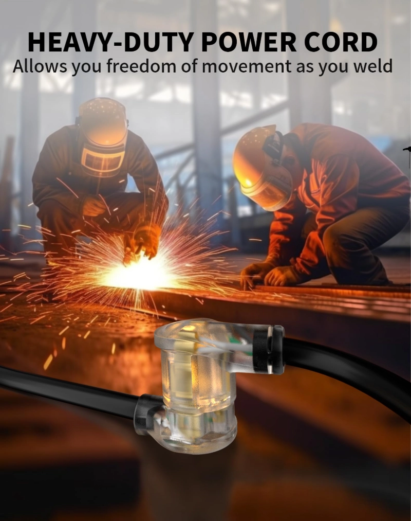 8 Gauge 50ft Welder Extension Cord Outdoor with LED Indicator, NEMA 6-50 Heavy Duty Welding Cord 3 Prong-Vantecable