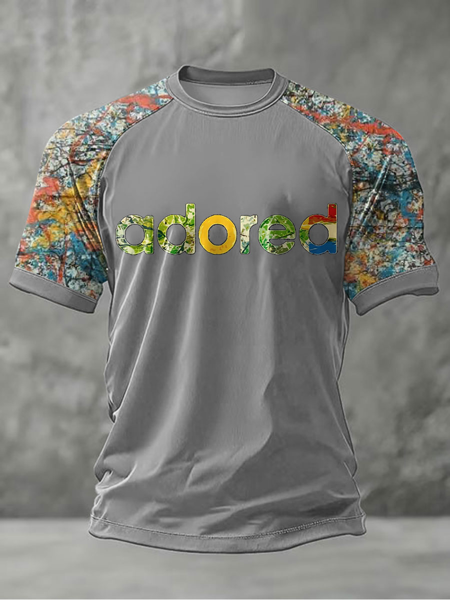 Men's Lemon Roses Music Lover Printed short sleeve t-shirt