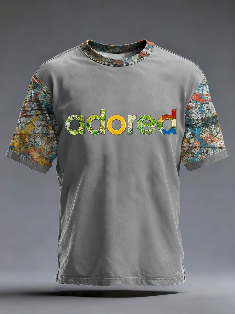 Men's Lemon Roses Music Lover Printed short sleeves t-shirt