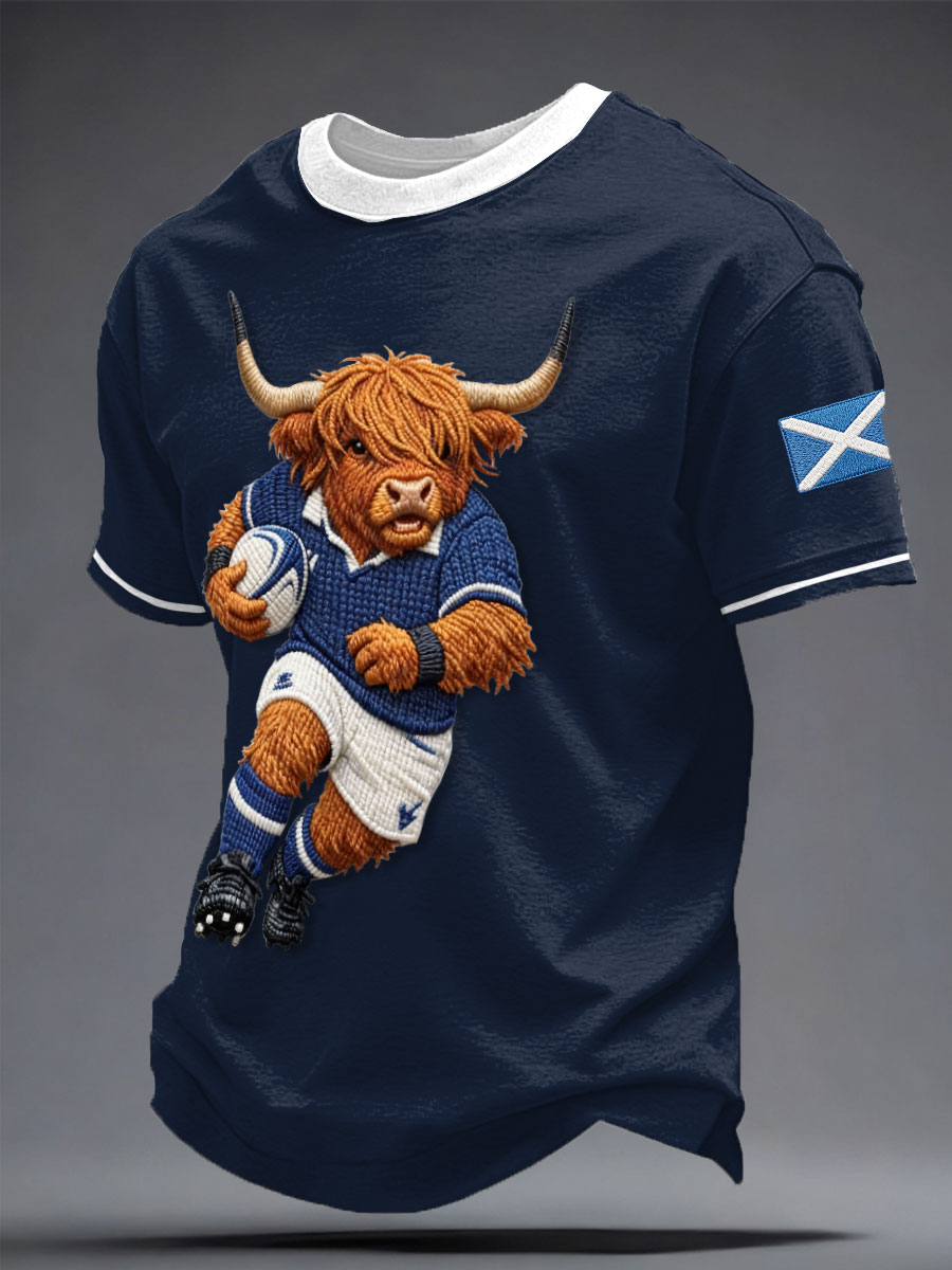 Men's Scotland Rugby Lover Printed T-shirt