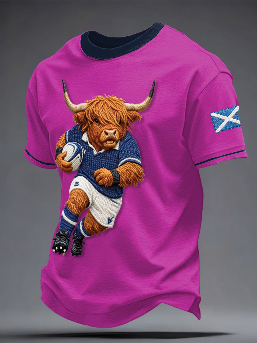 Men's Scotland Rugby Lover Printed T-shirt