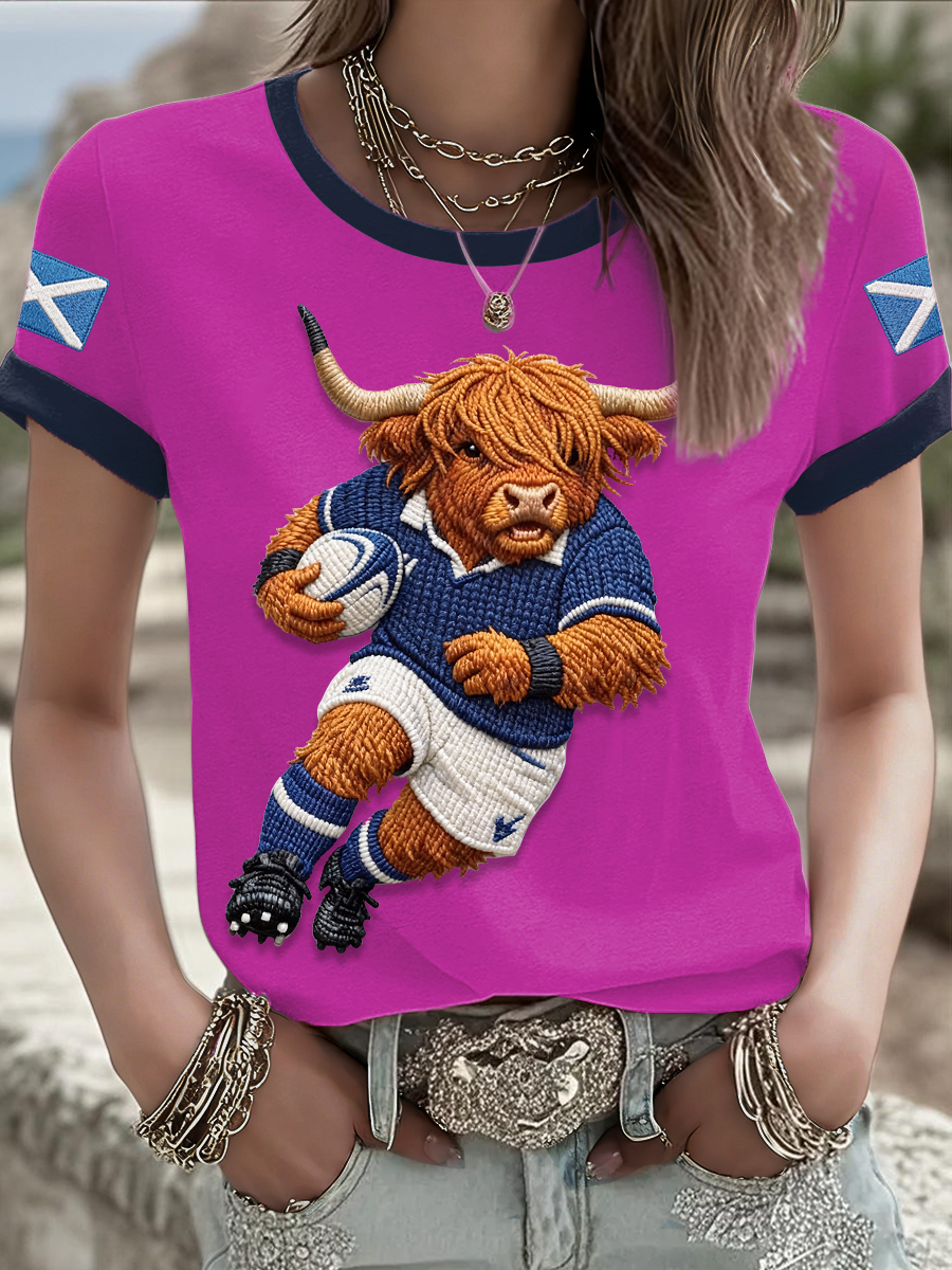 Women's Scotland Rugby Lover Printed T-shirt