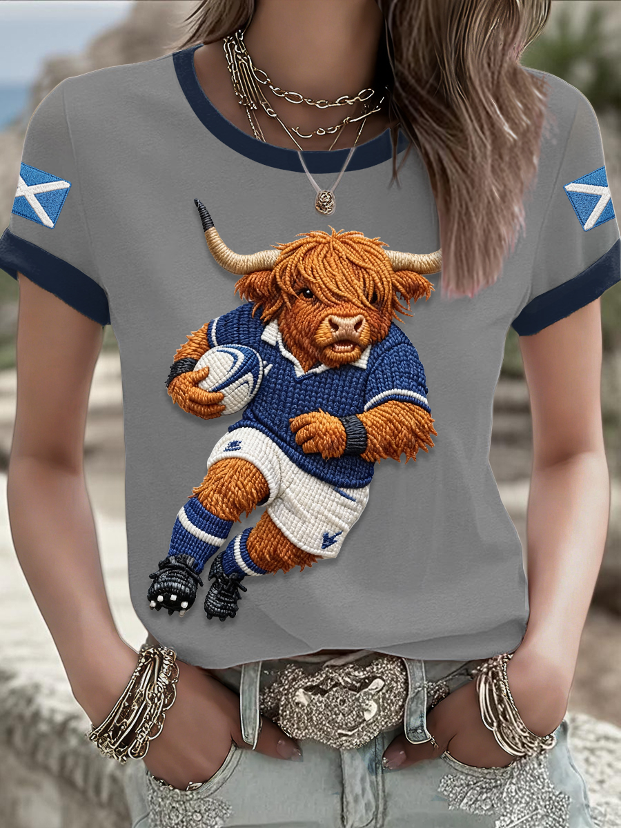 Women's Scotland Rugby Lover Printed T-shirt