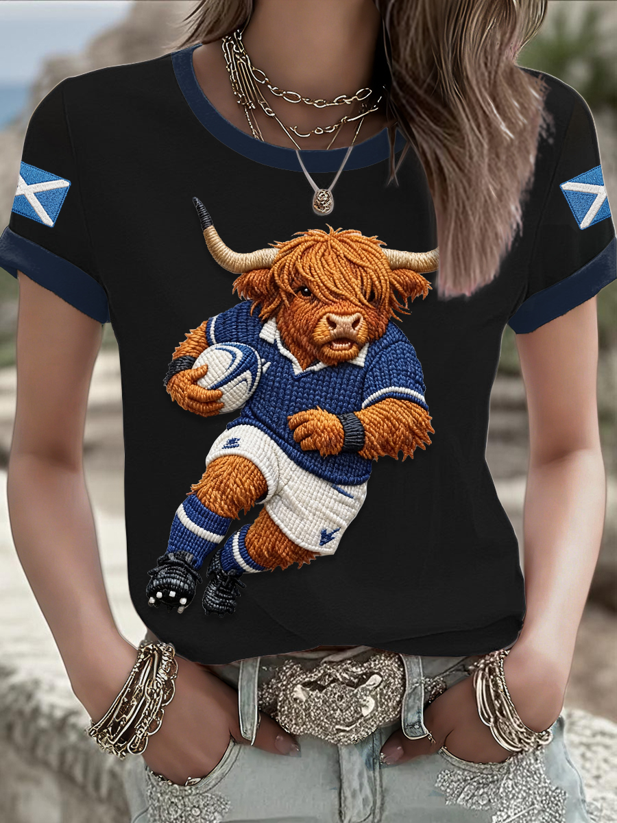 Women's Scotland Rugby Lover Printed T-shirt